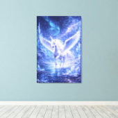 Ethereal Winged Unicorn of Light | ManJiangHong F Leinwanddruck (Insitu (Holzboden))