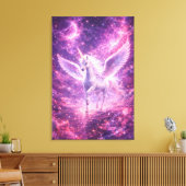 Ethereal Winged Unicorn of Light  | ManJiangHong F Leinwanddruck (Insitu (Wohnzimmer))
