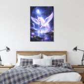 Ethereal Winged Unicorn of Light  | ManJiangHong F Leinwanddruck (Insitu (Schlafzimmer))
