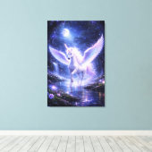 Ethereal Winged Unicorn of Light  | ManJiangHong F Leinwanddruck (Insitu (Holzboden))