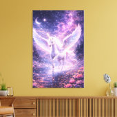 Ethereal Winged Unicorn of Light  | ManJiangHong F Leinwanddruck (Insitu (Wohnzimmer))