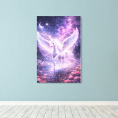Ethereal Winged Unicorn of Light  | ManJiangHong F Leinwanddruck (Insitu (Holzboden))