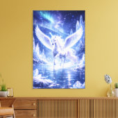 Ethereal Winged Unicorn of Light  | ManJiangHong F Leinwanddruck (Insitu (Wohnzimmer))
