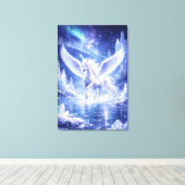 Ethereal Winged Unicorn of Light  | ManJiangHong F Leinwanddruck (Insitu (Holzboden))