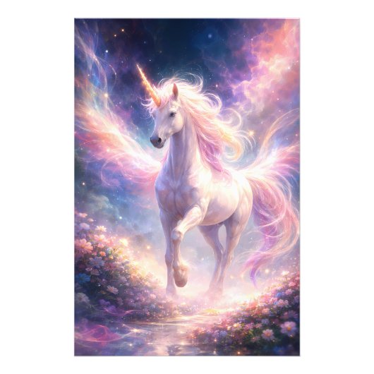 Ethereal Winged Unicorn of Light | ManJiangHong Fa Fotodruck (Vorne)