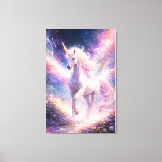Ethereal Winged Unicorn of Light | ManJiangHong Fa Leinwanddruck (Vorderseite)