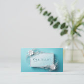 Ethereal Winter Magic Kristalline Botanisch Visitenkarte (Stehend Vorderseite)