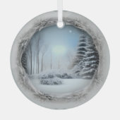 Ethereal Winter Scene Glas Ornament (Vorderseite)