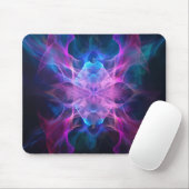Ethereal Wisps: Blue & Mauve Kirlian Kunst Mousepad (Mit Mouse)