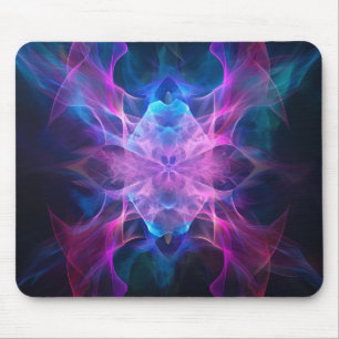 Ethereal Wisps: Blue & Mauve Kirlian Kunst Mousepad