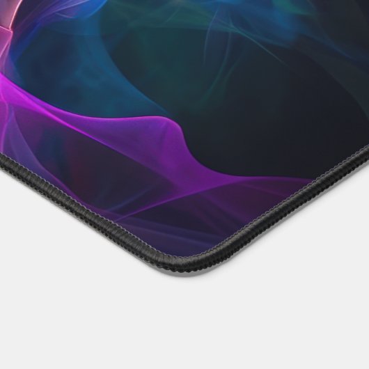 Ethereal Wisps: Blue & Mauve Kirlian Kunst Schreibtischunterlage (Ecke)
