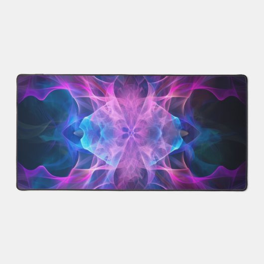 Ethereal Wisps: Blue & Mauve Kirlian Kunst Schreibtischunterlage (Vorderseite)