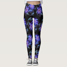 Ethereal Wisps: Kirlian Design Leggings
