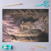 Ethereal Wisteria Archway Portrait of Young Lady Seidenpapier (Basteln)