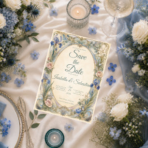 Ethereale Art Nouveau Florale Hochzeitsromantik Save The Date
