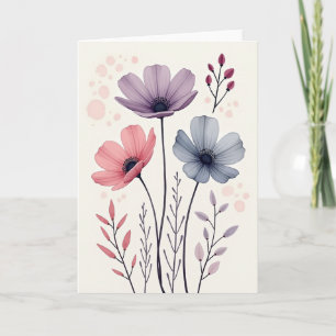 Ethereale Muttertags-Karte mit Blumenmotiv Karte