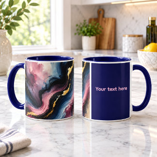 Etherealer Fluss – Elegante abstrakte Kunst indivi Tasse