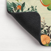 Ethereales Orangenmuster mit Zen-Tempeln Mousepad (Ecke)