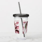 Ethereales Rosé-Palmenmuster Acryltrinkbecher (Links)