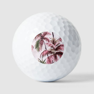 Ethereales Rosé-Palmenmuster Golfball
