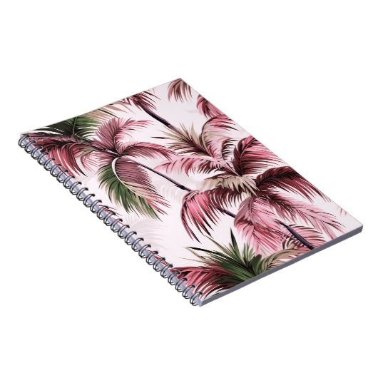 Ethereales Rosé-Palmenmuster Notizblock (Rechte Seite)