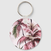 Ethereales Rosé-Palmenmuster Schlüsselanhänger (Vorderseite)