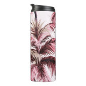 Ethereales Rosé-Palmenmuster Thermosbecher (Nach rechts gedreht)
