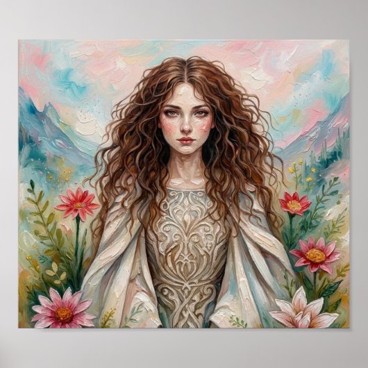 EtherealWildFlowerPortrait Poster (Vorne)