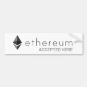 Ethereum akzeptiert hier Window Sticker Decal Autoaufkleber (Vorne)