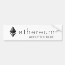 Ethereum akzeptiert hier Window Sticker Decal