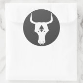 Ethereum Bull Runder Aufkleber (Tasche)