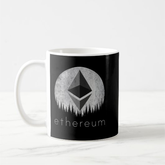 Ethereum Coin Moon Logo Krypto Token Hodl ETH Cryp Kaffeetasse (Links)