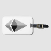 Ethereum ETH 8-Bit-Logo | Gepäckanhänger (Vorderseite (Horizontal))