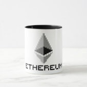 Ethereum ETH 8-Bit-Logo | Tasse (Zentrum)