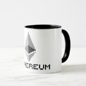 Ethereum ETH 8-Bit-Logo | Tasse (VorderseiteRechts)