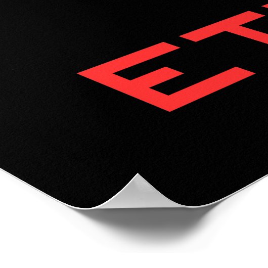 Ethereum ETH 8-Bit Rotes Logo | Poster (Ecke)