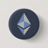 Ethereum ETH grauer u. blauer des Logo-| Knopf Button (Vorderseite)