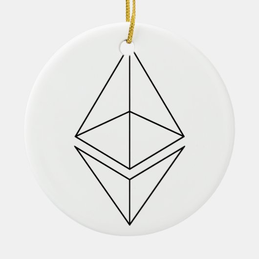 Ethereum Eth Keramik Ornament (Vorne)