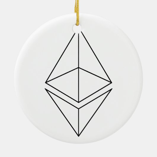 Ethereum Eth Keramik Ornament (Hinten)