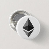 Ethereum (ETH) Kryptowährungs-Blockchain Button (Vorne & Hinten)