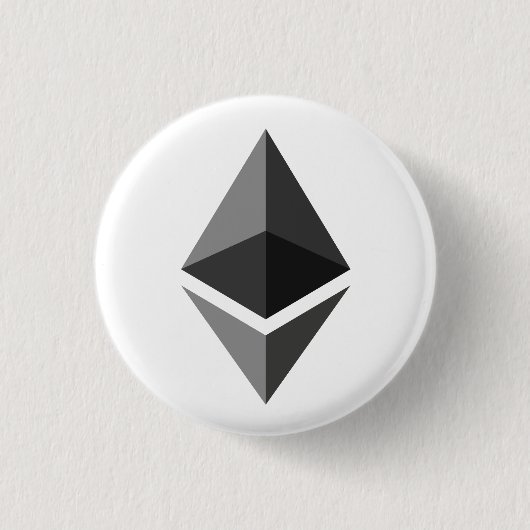 Ethereum (ETH) Kryptowährungs-Blockchain Button (Vorderseite)