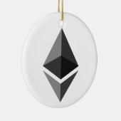 Ethereum (ETH) Kryptowährungs-Blockchain-Logo Keramik Ornament (Rechts)