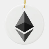 Ethereum (ETH) Kryptowährungs-Blockchain-Logo Keramik Ornament (Vorne)