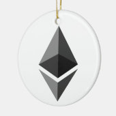 Ethereum (ETH) Kryptowährungs-Blockchain-Logo Keramik Ornament (Links)