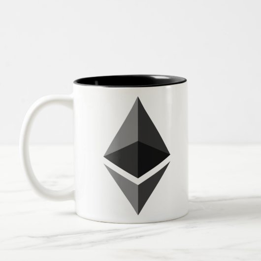 Ethereum ETH Logo Crypto Blockchain Zweifarbige Tasse (Links)