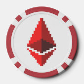 Ethereum ETH rote Poker-8-Bitchips Logo-| Pokerchips (Rückseite)