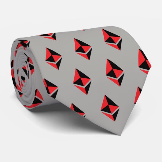 Ethereum ETH schwarze u. rote des Logo-| Krawatte (Gerollt)