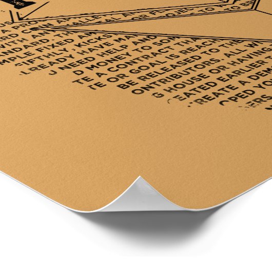 Ethereum Frontier Poster (quadratisch schwarz auf (Ecke)