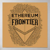Ethereum Frontier Poster (quadratisch schwarz auf (Vorne)