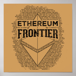 Ethereum Frontier Poster (quadratisch schwarz auf